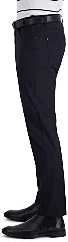Kenneth Cole REAKSİYON erkek Techni-Cole 5-Cep Streç Çift Renk Modern Fit Flex Kemer Düz Ön Rahat Pantolon
