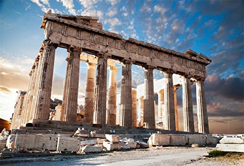 Yeele 5x4ft Akropolis Antik Harabe Sitesi Zemin Vinil Parthenon Tapınak Mermer Ayağı Yunanistan Landmark Yapı Fotoğraf Arka Plan