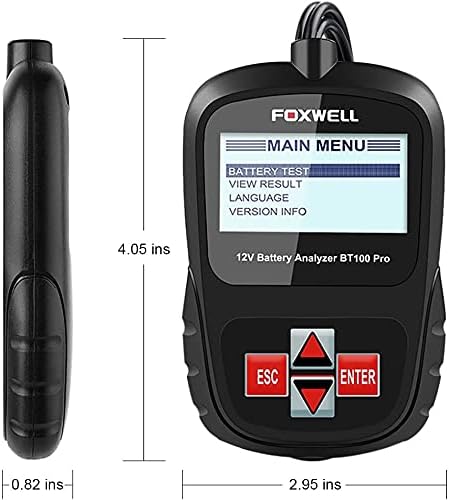 FOXWELL Araç akü test cihazı Analiz BT100 Pro 12 V Otomotiv 100-1100CCA Tespit Sağlık Hataları için Düzenli Sular Altında Agm