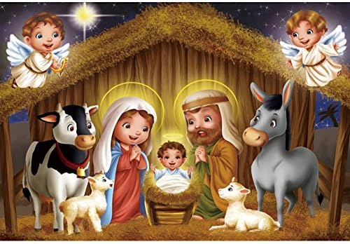 OFİLA 10x6. 5ft Doğuş Oyun Zemin Kutsal Gece Fotoğraf Zemin Doğuş Sahne Zemin İsa'nın Doğuşu Zemin Noel Zemin Kilise Oyun Mary