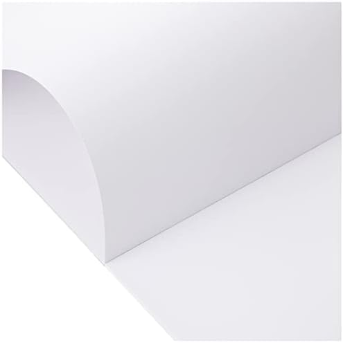 Papermania 29,7 x 21 cm 20 Parçalı A4 Kapsül Dokulu Premium Kart Stoğu, Beyaz