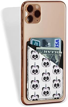 Gökkuşağı Panda Unicorn Cep Telefonu Cüzdan, Kredi Kartı için Cüzdan Üzerinde Sopa, Kartvizit, Hemen Hemen Her Telefon ile Uyumlu