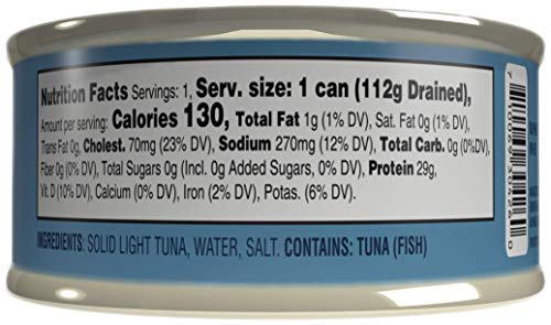 Tuscanini Italian Solid Light Yellowfin Suda Ton Balığı 5.6 oz (6 Paket) / Glutensiz, Soya İçermeyen, Mineral Zenginleştirilmiş,