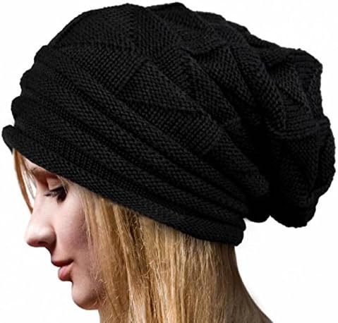 HGWXX7 Kadınlar Kış Sıcak Boy Katı Tığ Şapka Yün Örgü Skullies Beanie Caps