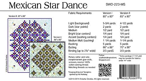 Meksikalı Yıldız Dans Boyutlu Yorgan Desen SWD-223-MS