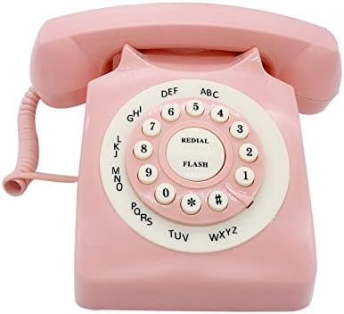 Retro Kablolu Sabit Telefon, Ev ve Ofis için TelPal Klasik Vintage Eski Moda Telefon, Yaşlılar için Kablolu Ev Telefonu Hediye