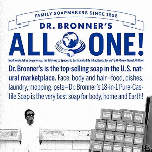 Dr. Bronner's-Saf Kastil Sıvı Sabun (Bebek Kokusuz, 1 Galon, 2'li Paket)-Organik Yağlarla Üretilmiş, 18'i 1 Arada Kullanım Alanları:
