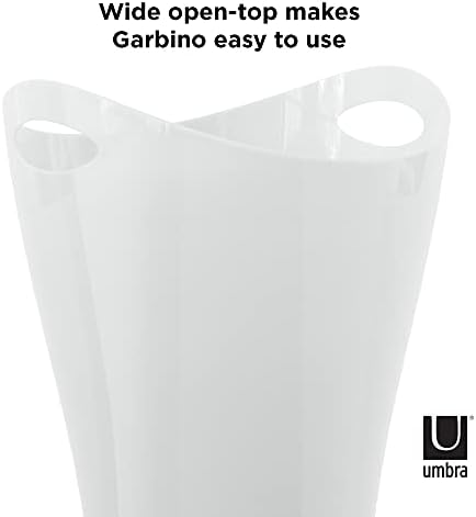 Umbra 082857-661 Garbino Küçük Çöp / Çöp Kutusu - Polipropilen-Metalik Beyaz