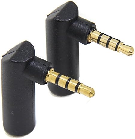 Ancable 2-Pack 1/8 3.5 mm TRRS Erkek Kadın Dik Açı Kulaklık Kulaklık Mikrofon Ses Video Adaptörü Dönüştürücü