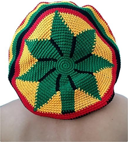 Tığ Rasta Reggae Şapka Kap Jumbo Dreadlocks için Ayarlanabilir Fit kadar 32