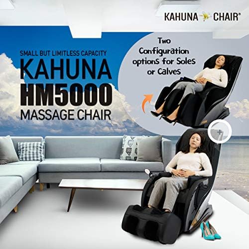 Kahuna Sandalye HM-5000 Brown-Tam montajlı SL-Track Hava yastığı ile ince Yerden tasarruf sağlayan masaj koltuğu Bacak veya ayaklı