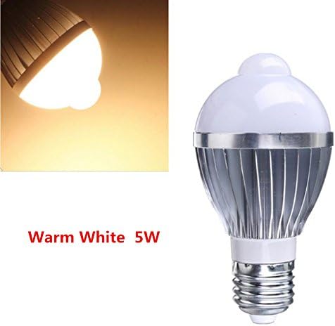5 W / 7 W / 9 W E27 LED PIR Kızılötesi Hareket Algılama Sensörü Ampul Akıllı Ampul Enerji Tasarrufu (Sıcak Beyaz 5 W)