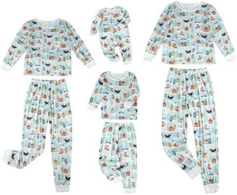 Tatil aile pijama eşleşen setleri Noel PJS Mama ayı baskılı Romper ekose pantolon pijama ile