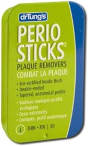 Dr. Tung'un Perio Sticks Plak Sökücüleri, İnce 80 ea (3'lü Paket)