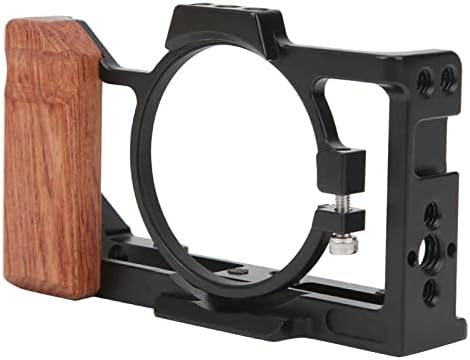 CXOAISMNMDS Kamera Aksesuarları kamera kafesi Alüminyum Alaşım kamera kafesi Koruyucu Muhafaza Ahşap Kolu Kavrama fit Sony ZV1