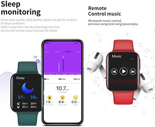 TZFSTV akıllı saat için Kadın Erkek, 1.75 İnç Dokunmatik Ekran Smartwatch ile Müzik Kamera Kontrolü, Bluetooth Çağrı Su Geçirmez